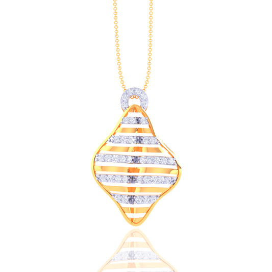 925 Silver Teardrop Diamond Pendant Necklace