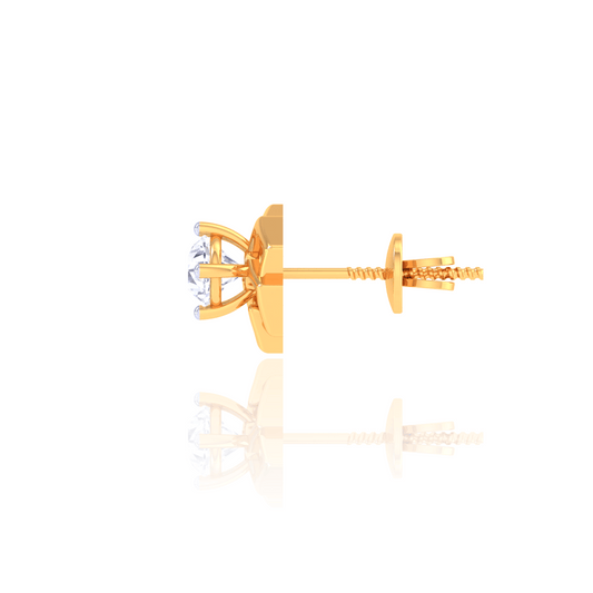 925 Silver Geometric Frame Stud Earrings