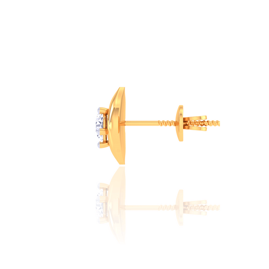 925 Silver Marquise Leaf Stud Earrings