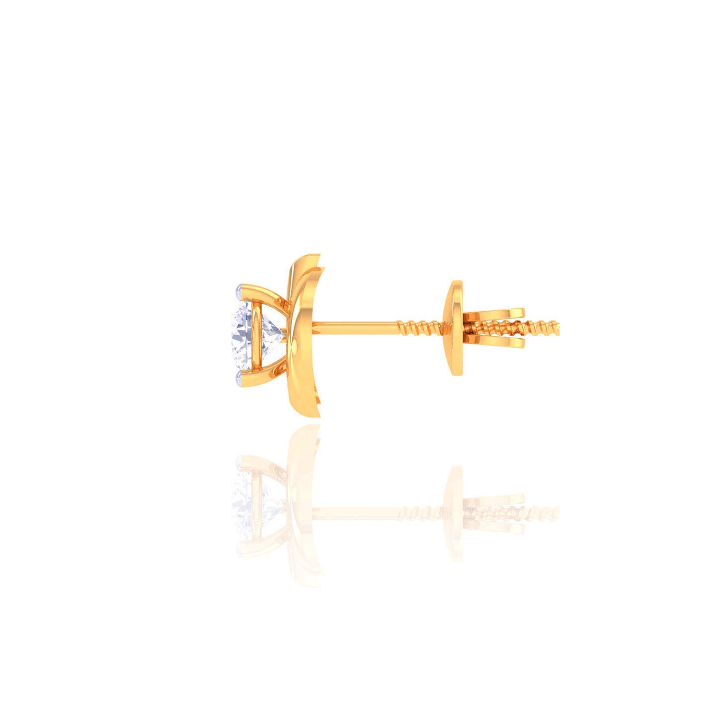 925 Silver Orbit Diamond Stud Earrings