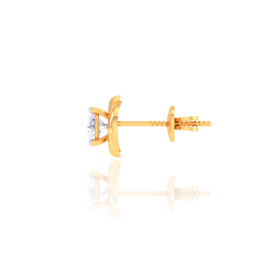 925 Silver Orbit Diamond Stud Earrings