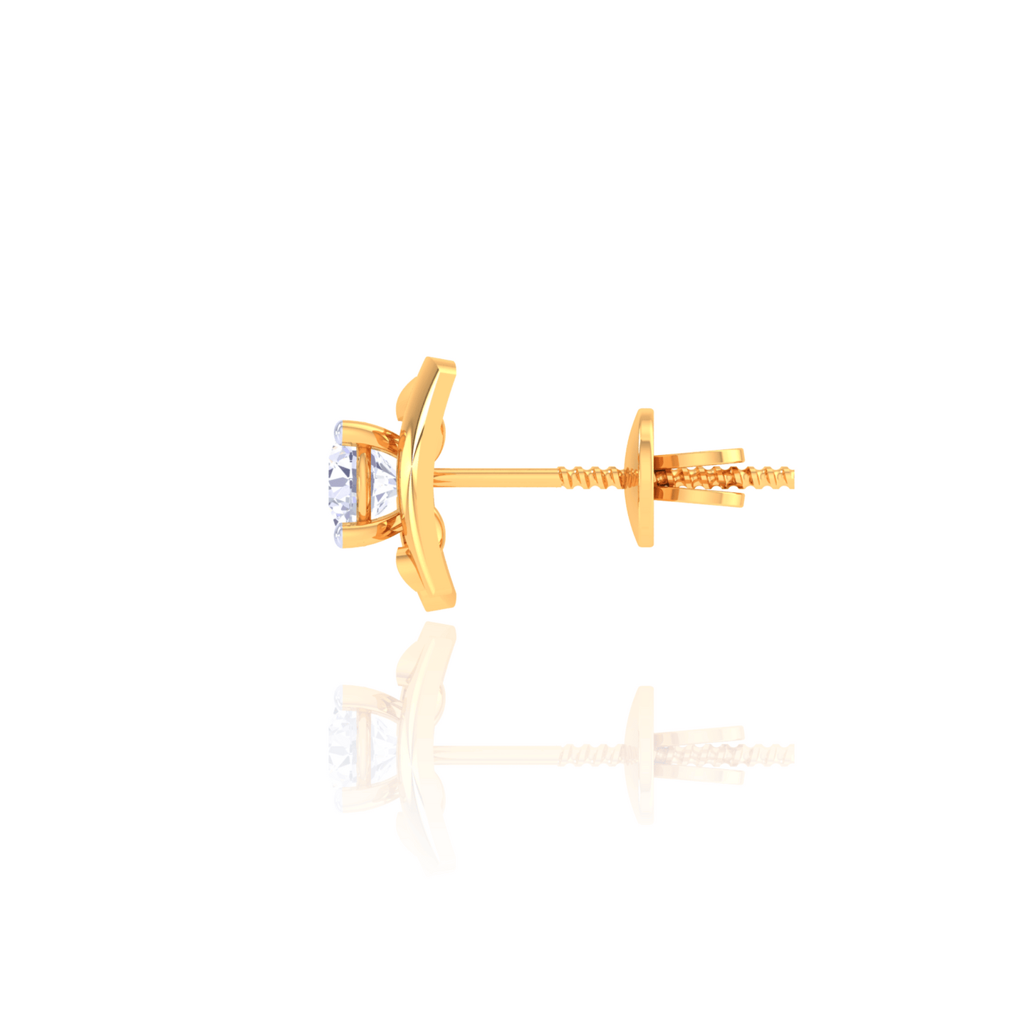 925 Silver Circle Diamond Stud Earrings