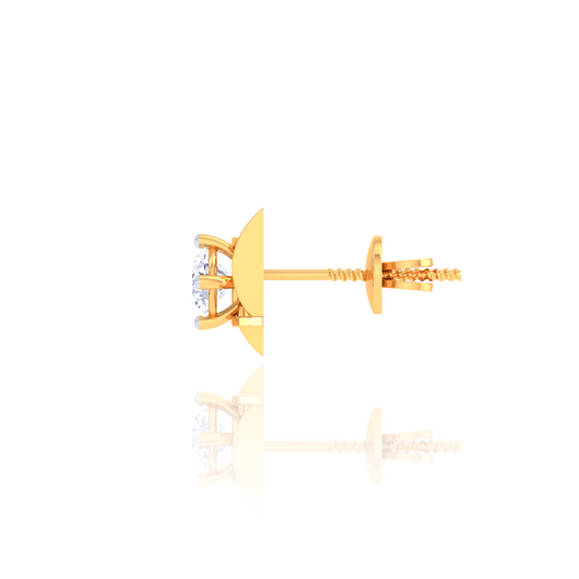 925 Silver Crossbar Diamond Stud Earrings