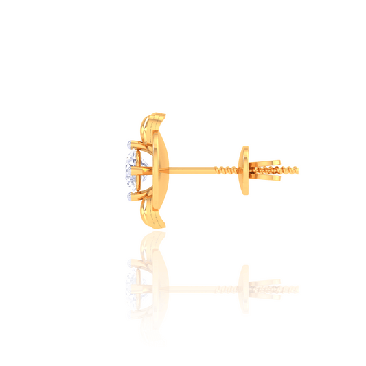 925 Silver Infinity Diamond Stud Earrings