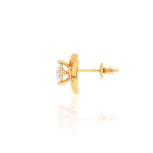 925 Silver Geometric Diamond Stud Earrings