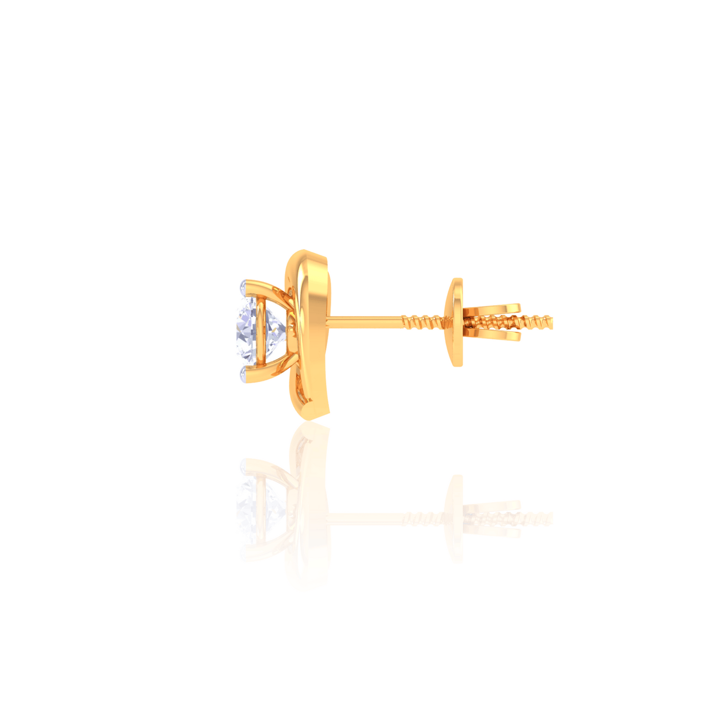 925 Silver Clover Diamond Stud Earrings