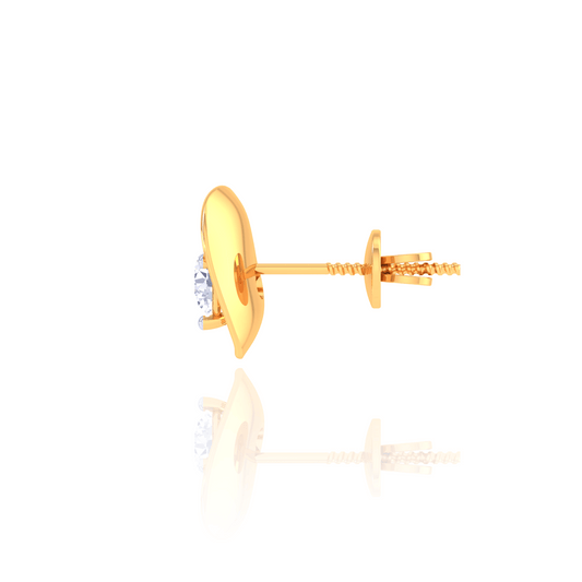 925 Silver Heart Sparkle Stud Earrings