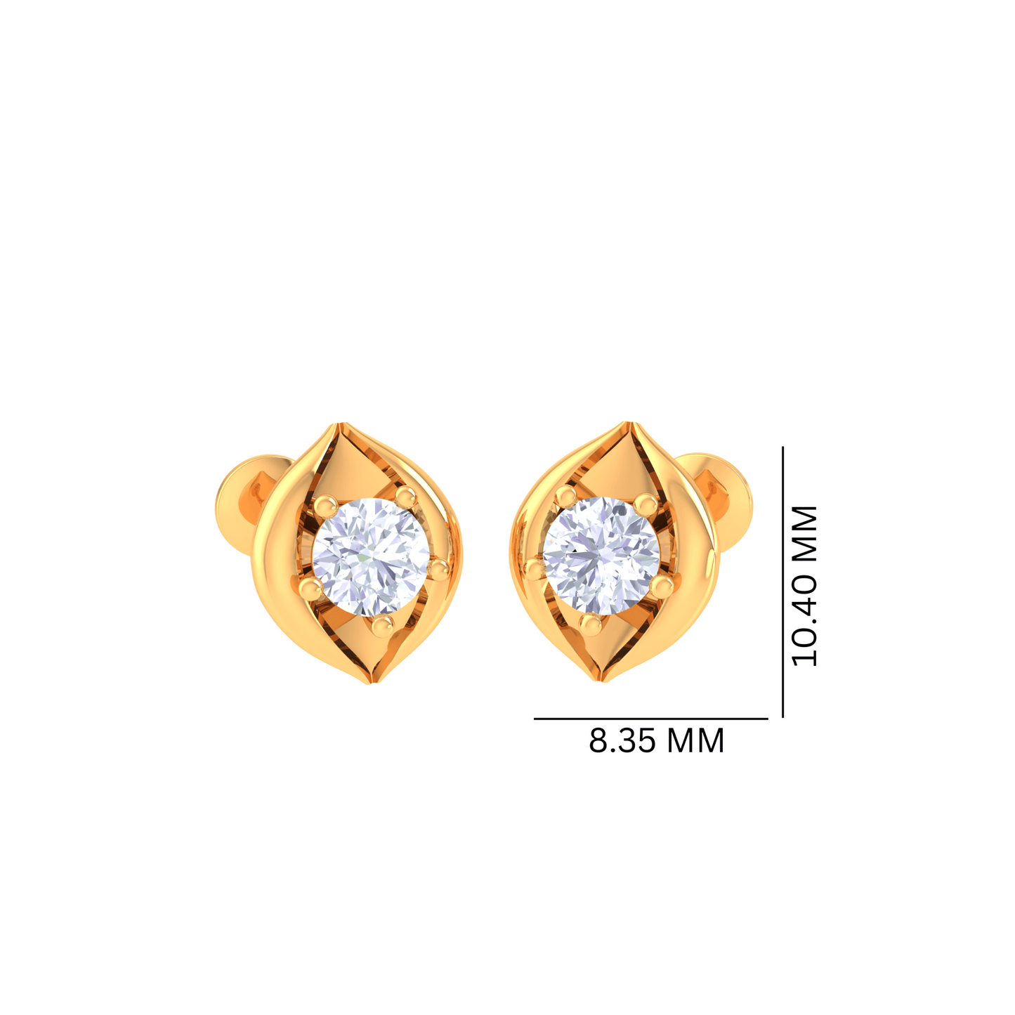 925 Silver Marquise Leaf Stud Earrings