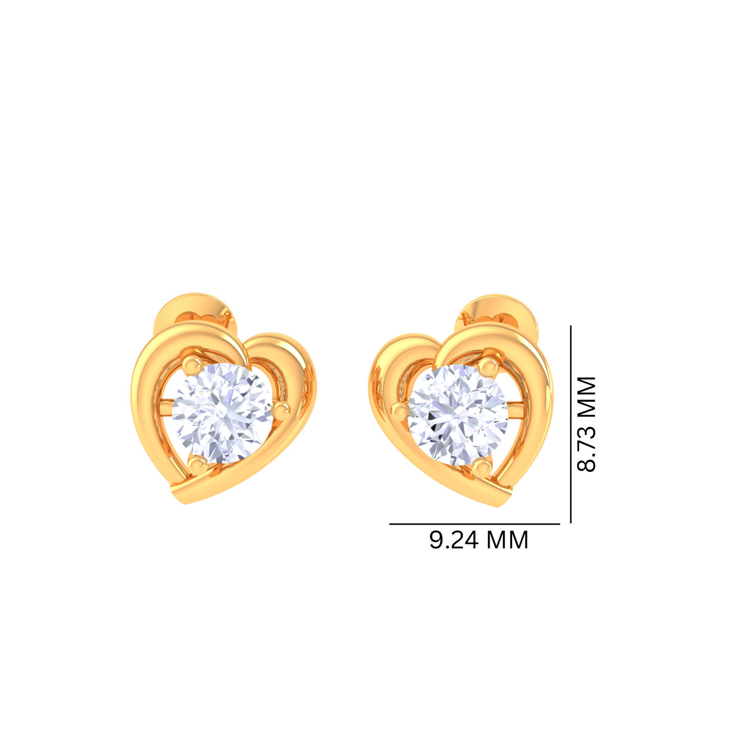 925 Silver Clover Diamond Stud Earrings