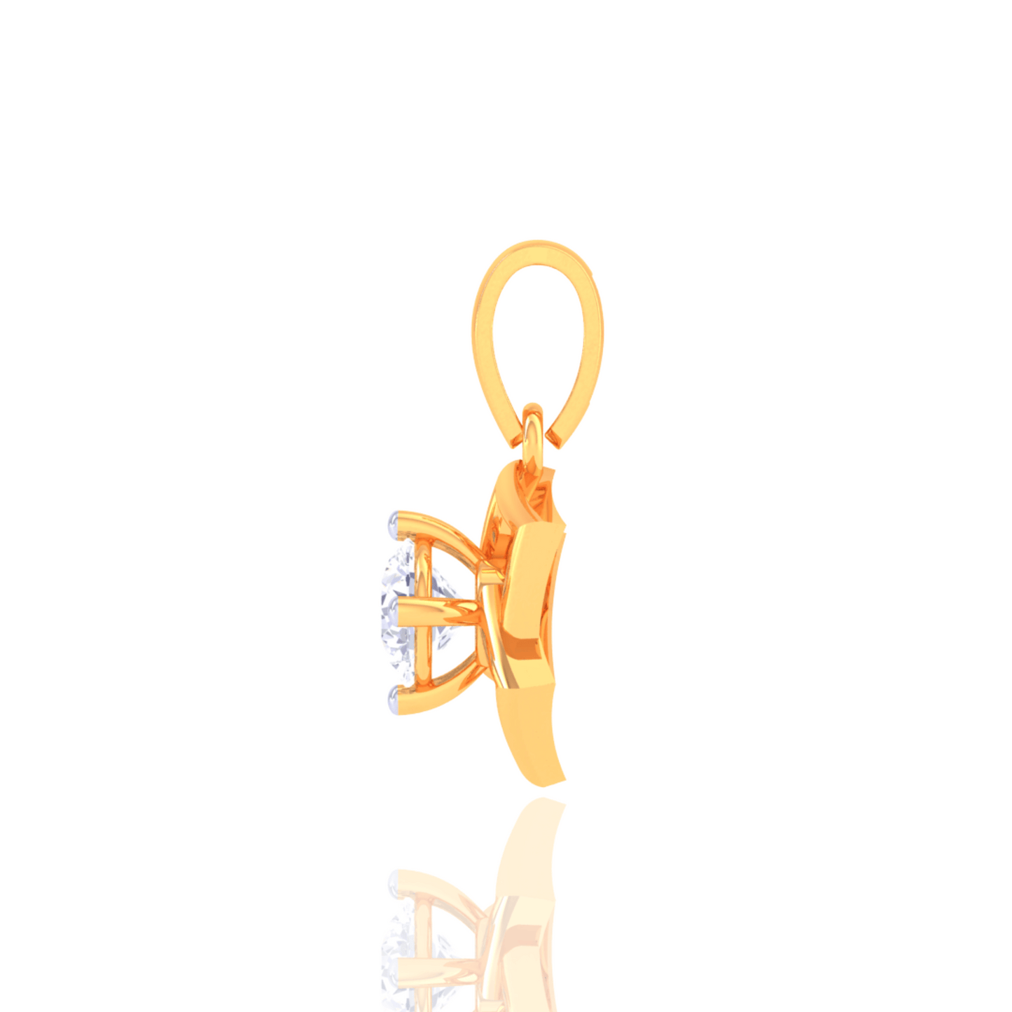 925 Silver Star-Shaped Diamond Pendant