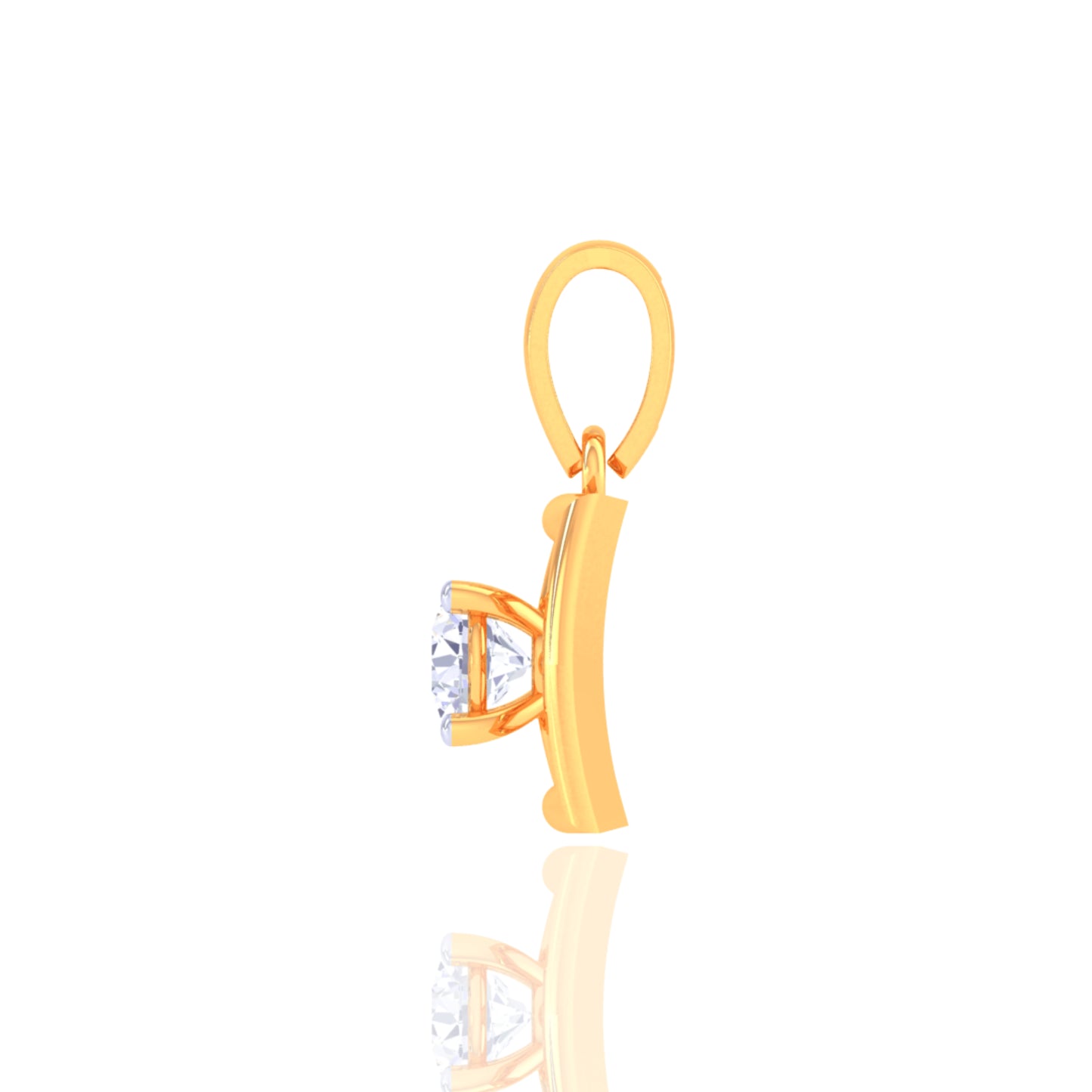 925 Silver Square-Shaped Diamond Pendant