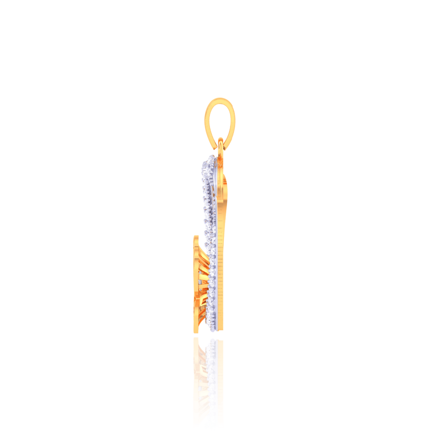 925 Silver Butterfly Rose Gold Diamond Pendant