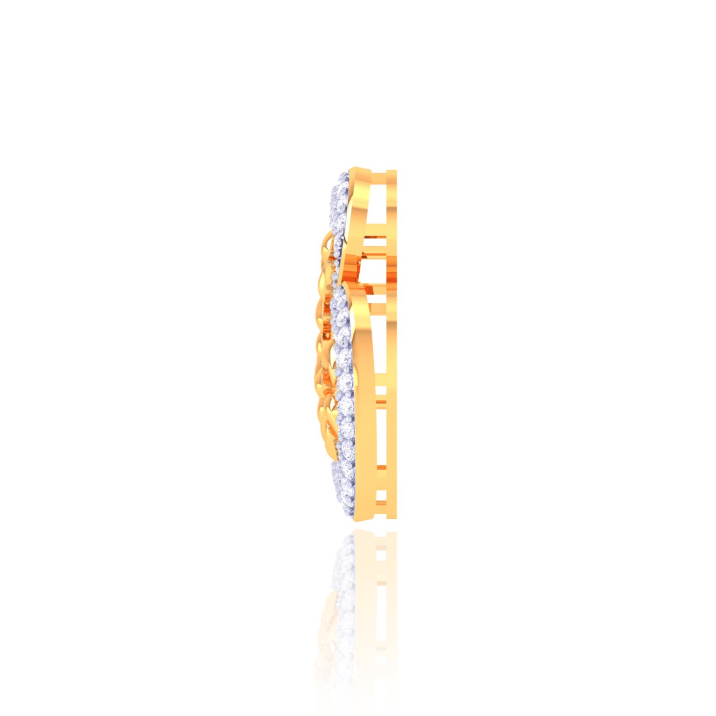 925 Silver Trinity Rose Gold Diamond Pendant