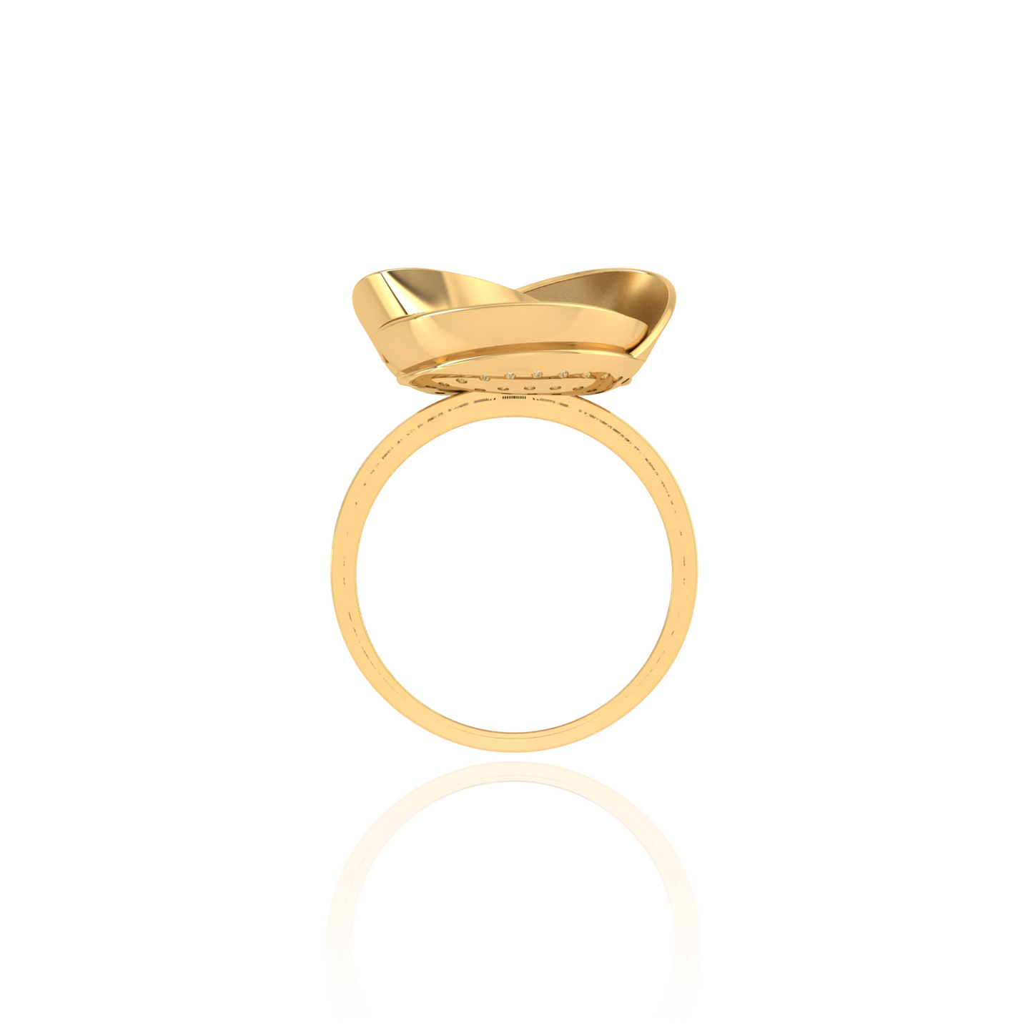 925 Silver Gold Infinity Diamond Ring