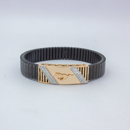 925 Silver Mustang Bracelet with Diamond