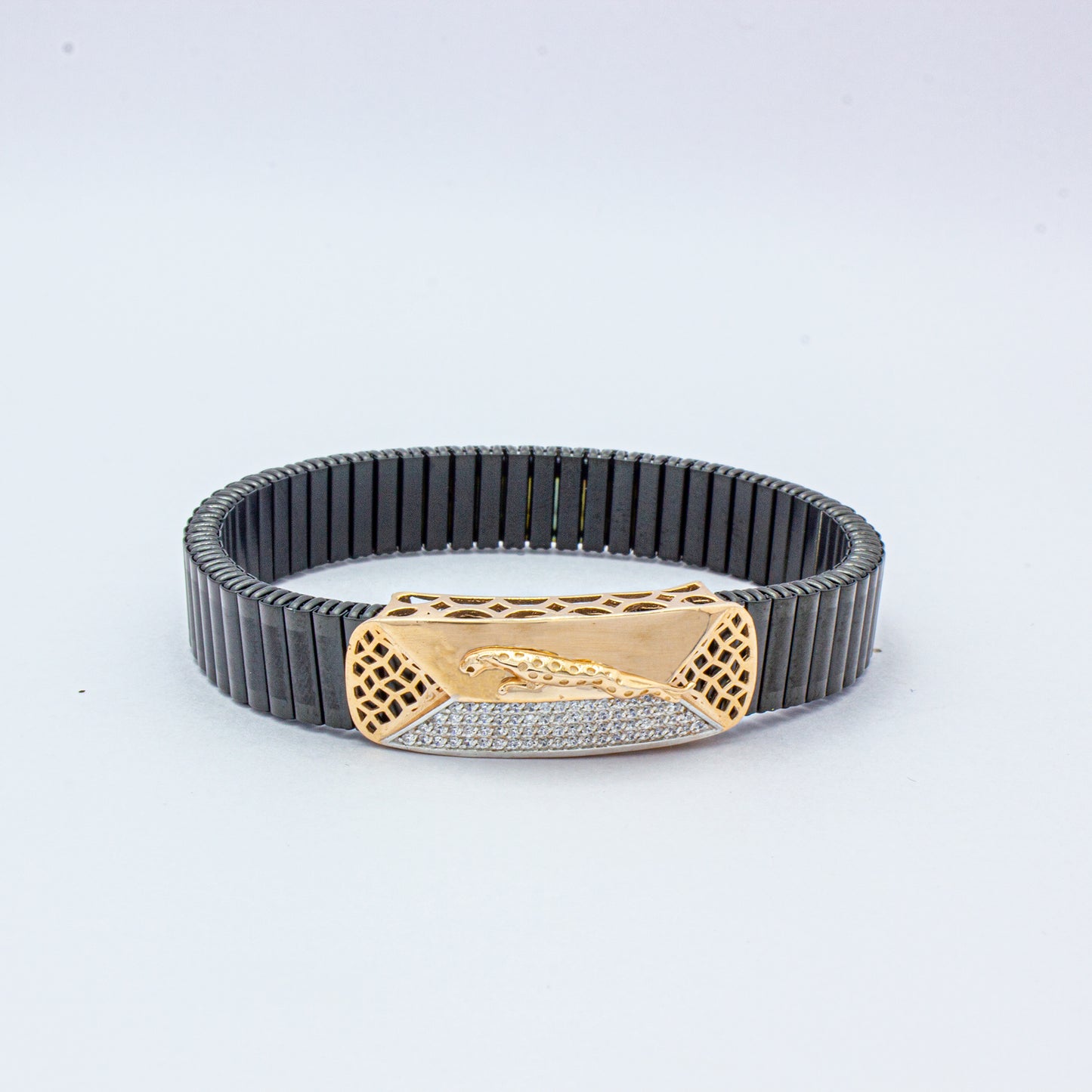 925 Silver Jaguar Bracelet with Diamond