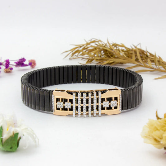 925 Silver Spiral Bracelet with Diamond