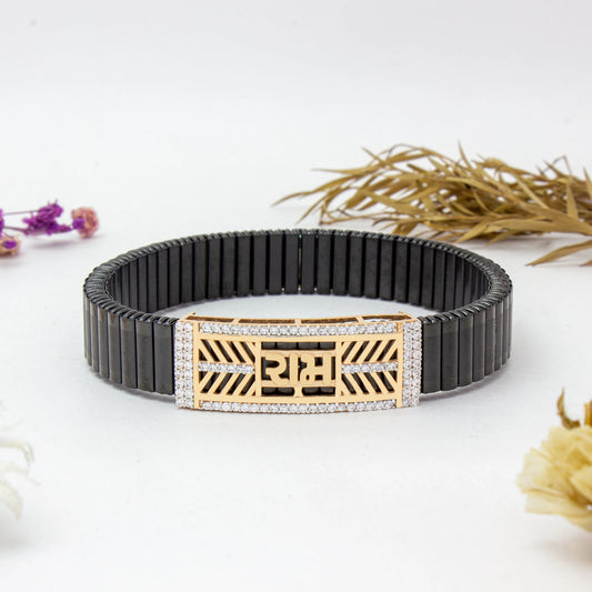 925 Silver Ram Bracelet with Diamond