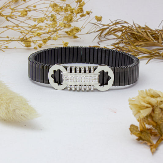 925 Silver Teardrop Bracelet with Gemstone