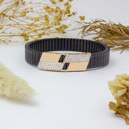 925 Silver Pentagon Bracelet with Diamond