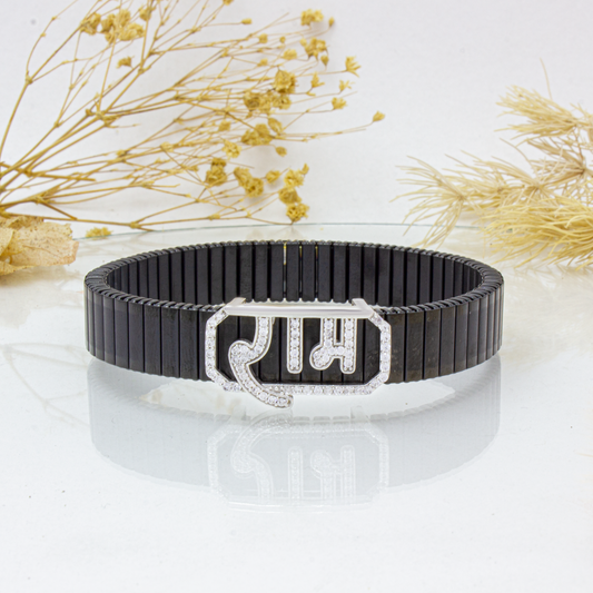 925 Silver Ram Bracelet with Gem