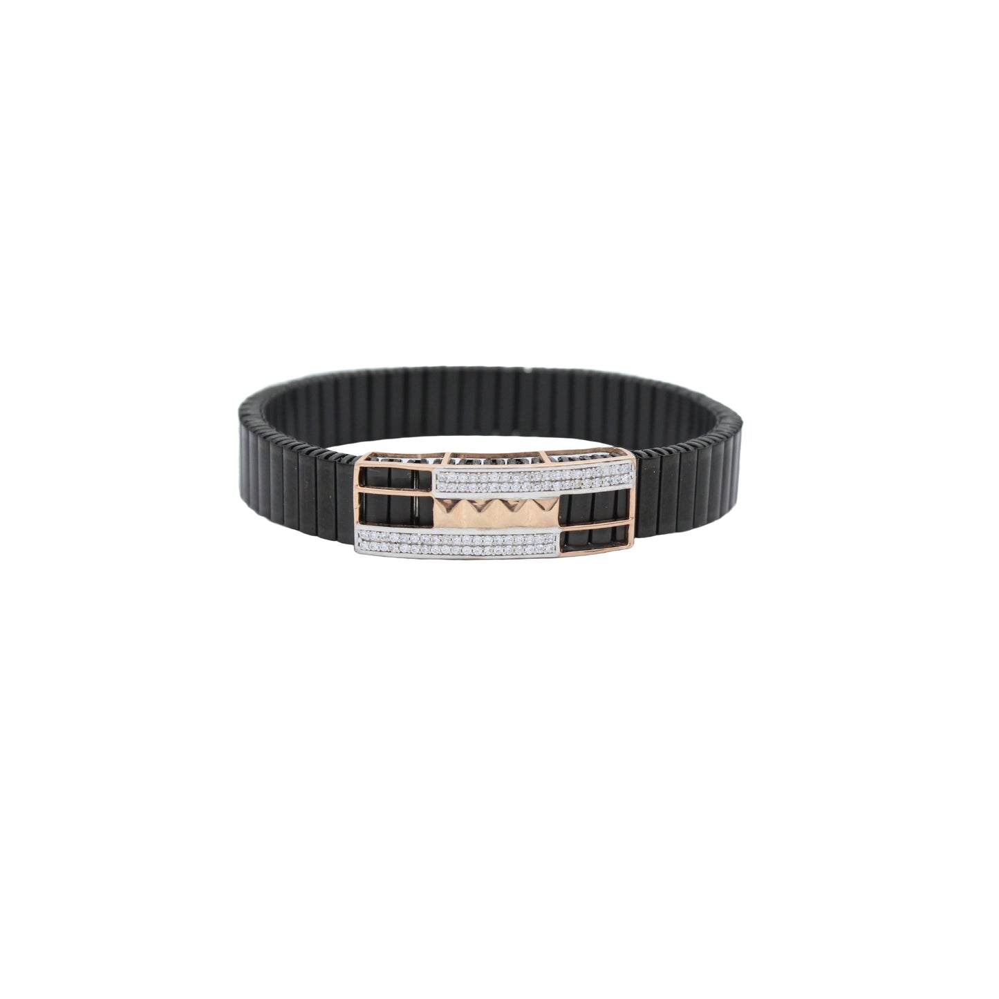 925 Silver Geometric Bracelet with Diamond