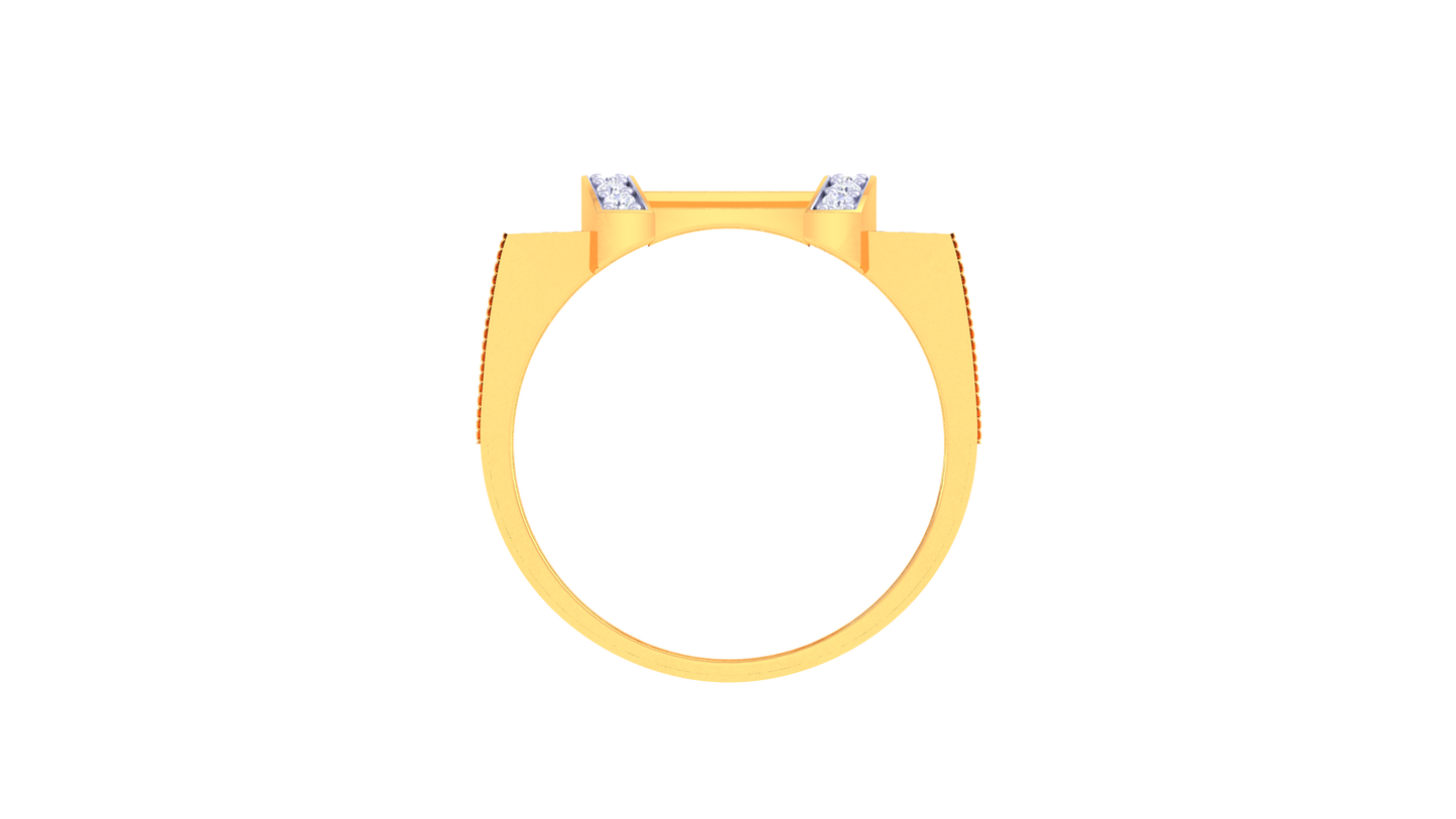 925 Sliver Two-Tone Pave Diamond Statement Ring