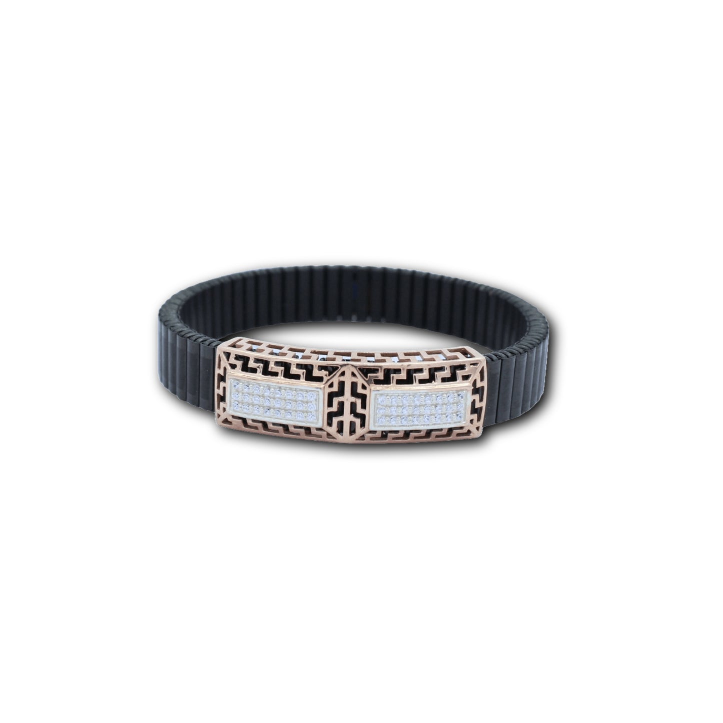 925 Silver Lattice Bracelet with Diamond