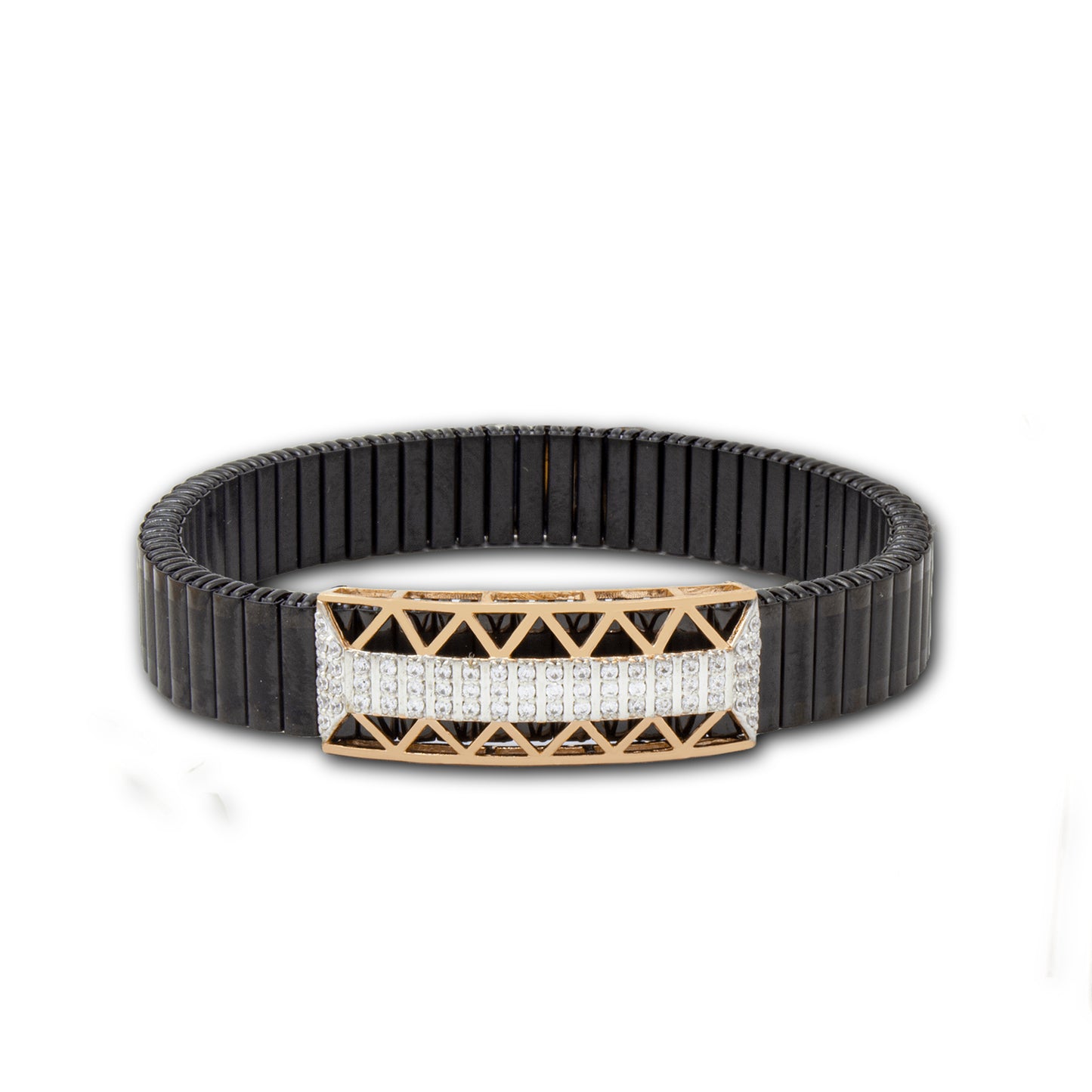 925 Silver Geometric Bracelet with Diamond
