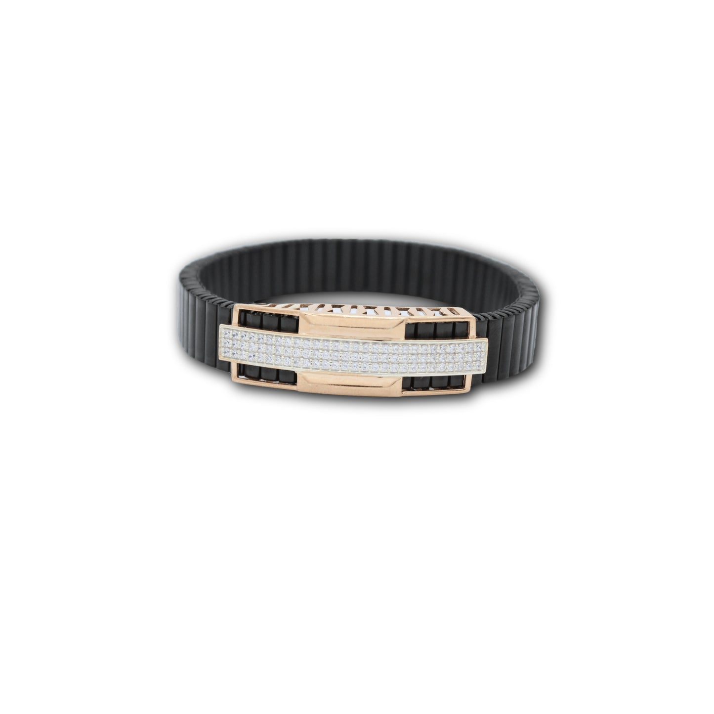 925 Silver Rectangular Bracelet with Diamond