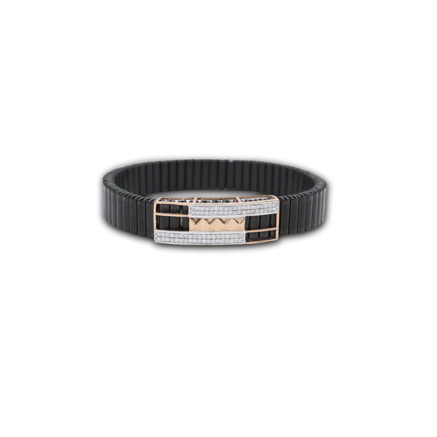 925 Silver Geometric Bracelet with Diamond