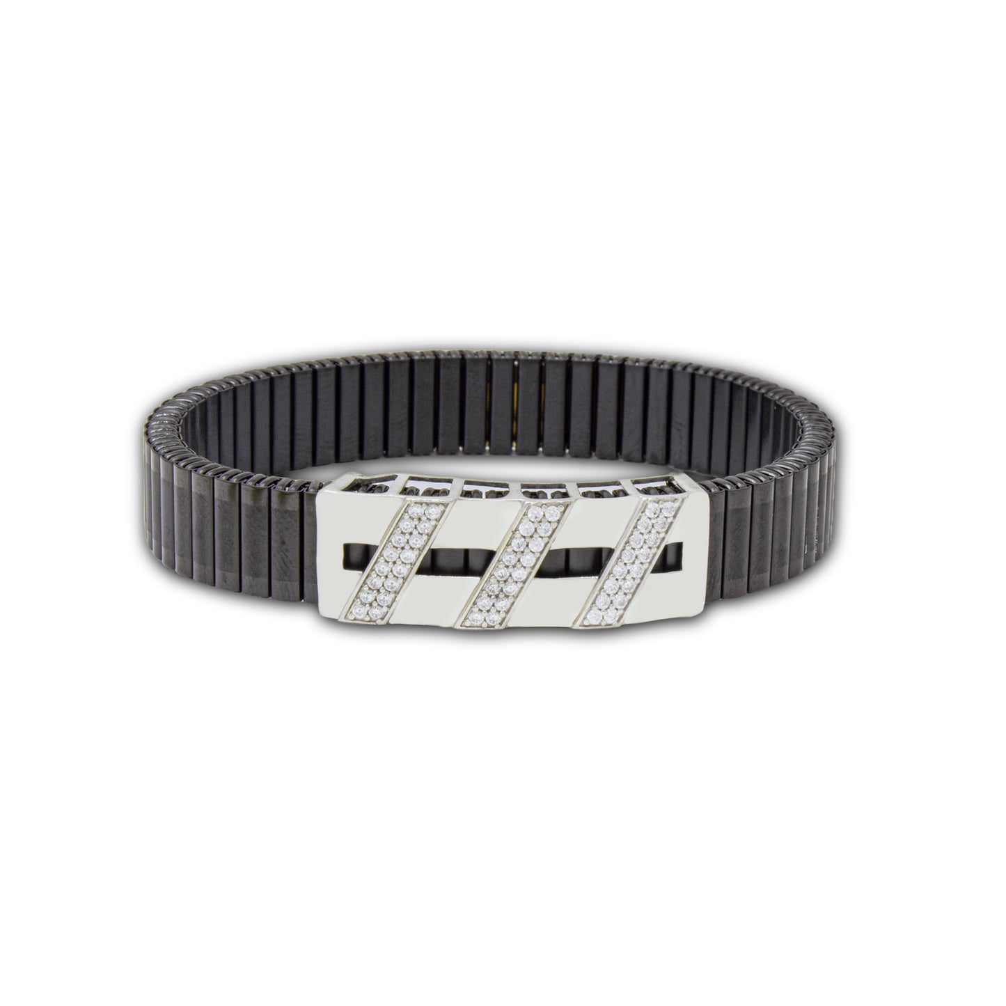 925 Silver Rectangle Bracelet with Gem