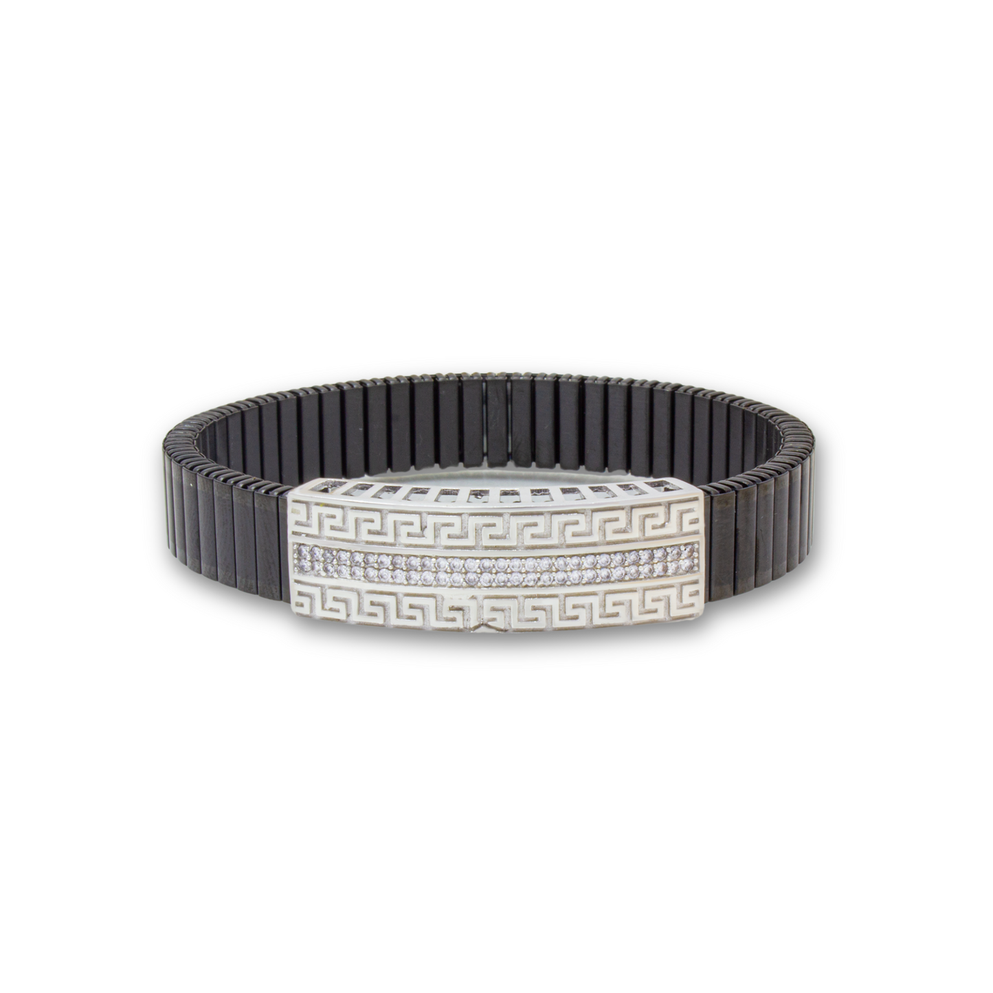 925 Silver Gold Greek Pattern Bracelet