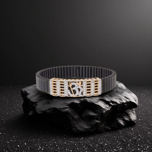 925 Silver Om Symbol Spiritual Bracelet