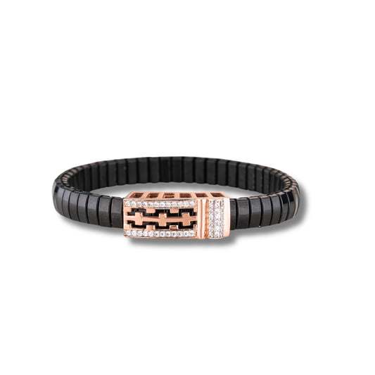 925 Silver Rose Gold Vine Diamond Bracelet