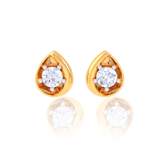 925 Silver Teardrop Diamond Earrings