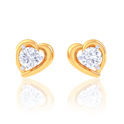 925 Silver Clover Diamond Stud Earrings