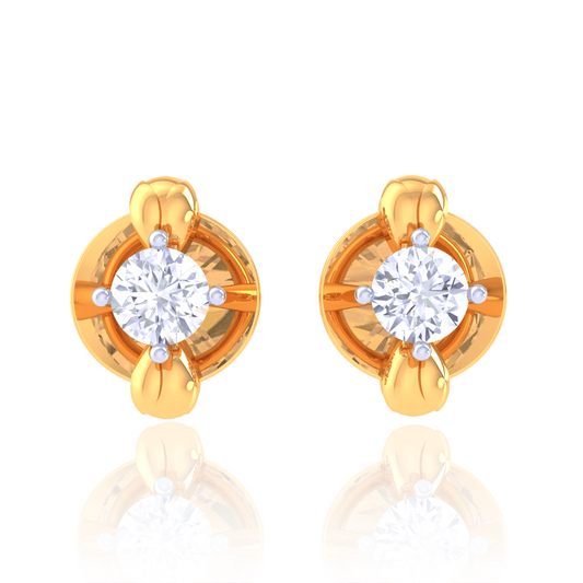 925 Silver Infinity Diamond Stud Earrings