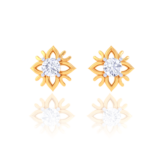 925 Silver Floral Starburst Earrings