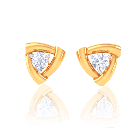 925 Silver Trillion Knot Stud Earrings