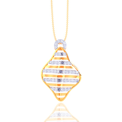925 Silver Teardrop Diamond Pendant Necklace