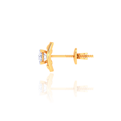 925 Silver Circle Diamond Stud Earrings