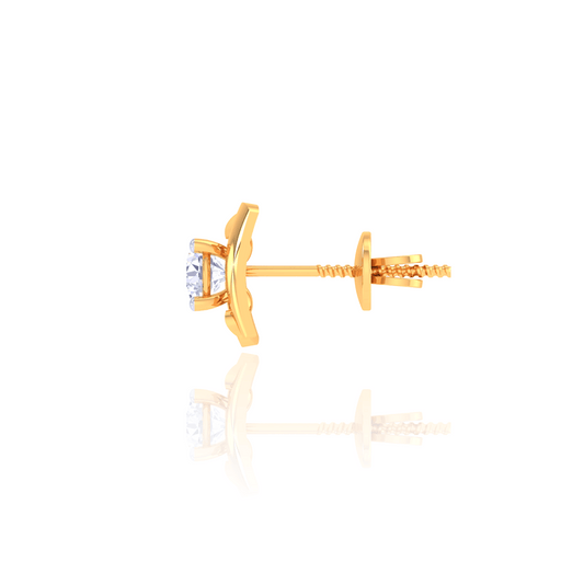 925 Silver Circle Diamond Stud Earrings
