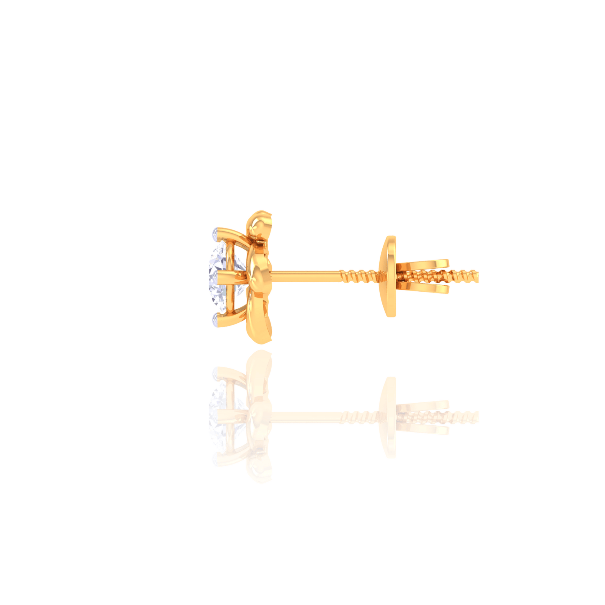 925 Silver Pinwheel Diamond Stud Earrings
