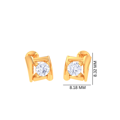 925 Silver Circle Diamond Stud Earrings