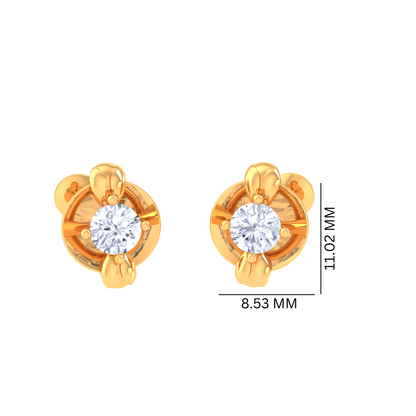 925 Silver Infinity Diamond Stud Earrings