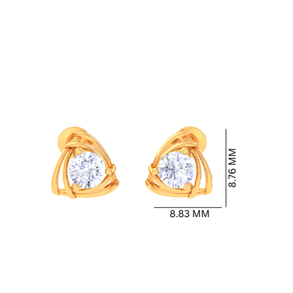 925 Silver Spiral Diamond Stud Earrings