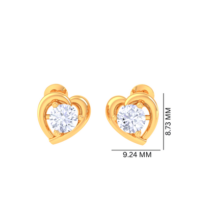 925 Silver Clover Diamond Stud Earrings