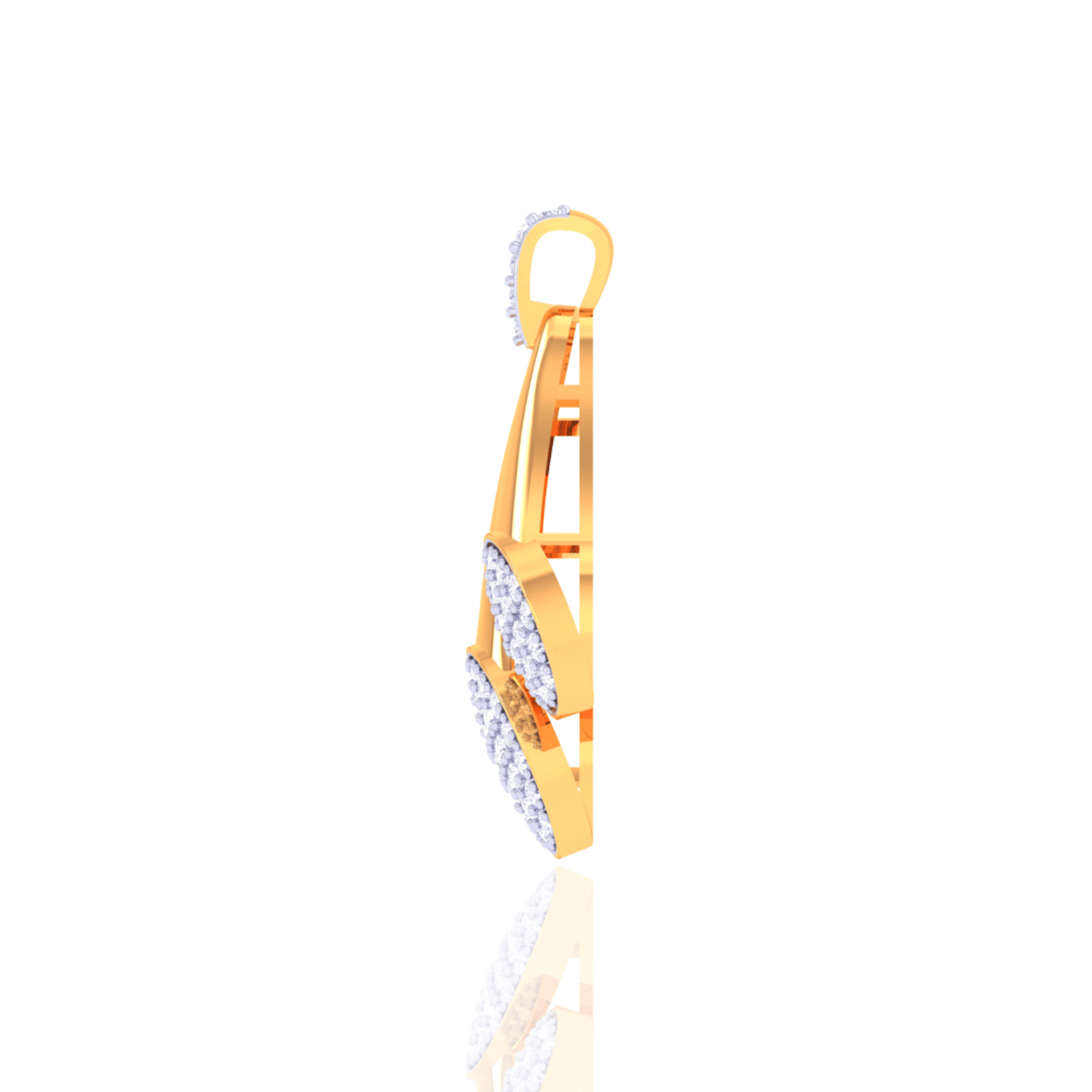 925 Silver Teardrop Diamond Pendant Necklace
