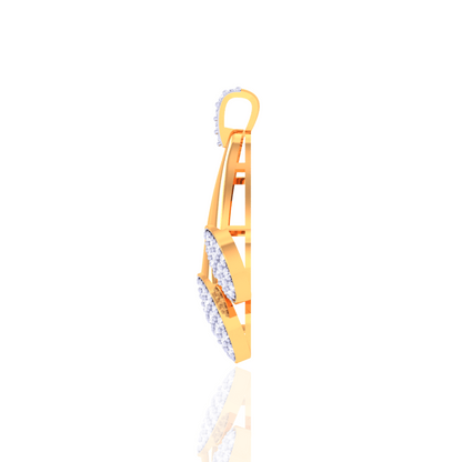 925 Silver Teardrop Diamond Pendant Necklace